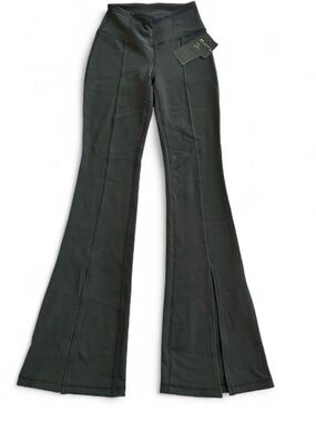 Vortex Rib Joni V-Front Flare Pants Black XS 90 Degree by Reflex Yoga Dance
